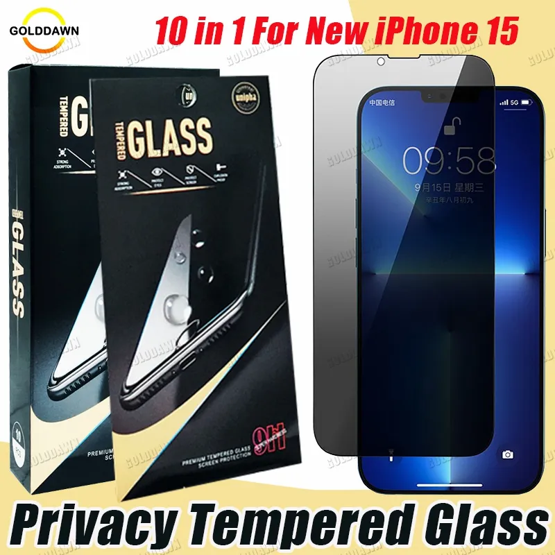 Anti-Spy-Hartglas für iPhone 15 14 Plus 13 12 Mini 11 Pro XS MAX XR X 8 7 6s Plus Sichtschutz-Displayschutz