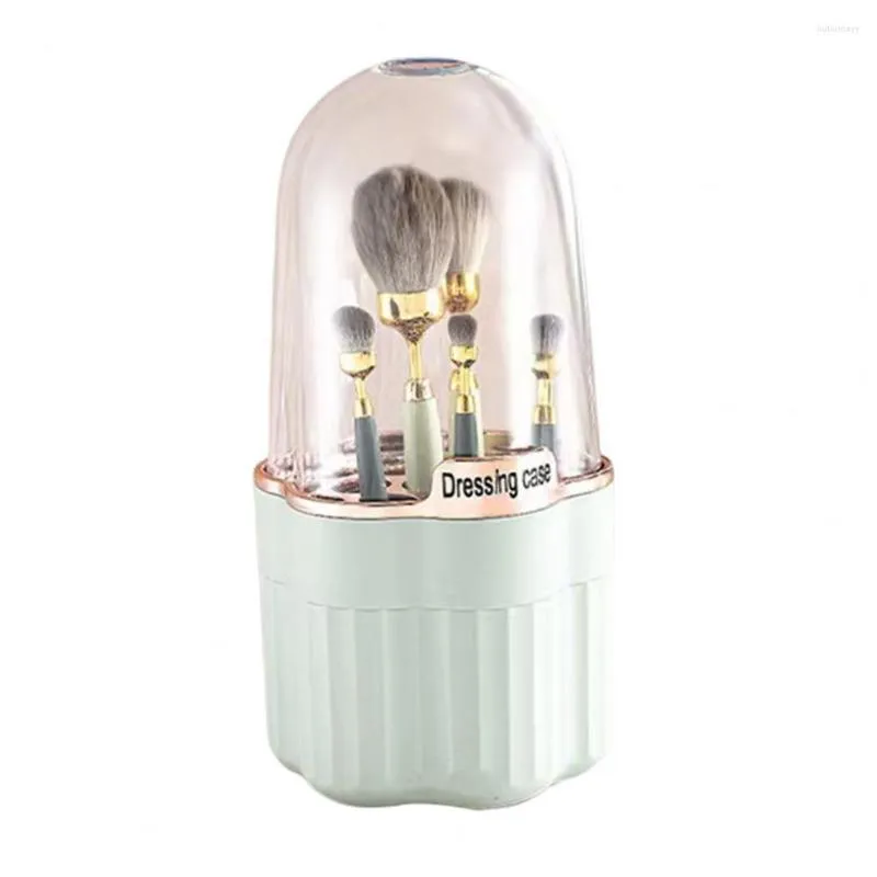 Storage Boxes Transparent Useful Rotating Cosmetic Brush Box 360 Degree Rotation Container Waterproof Household Products