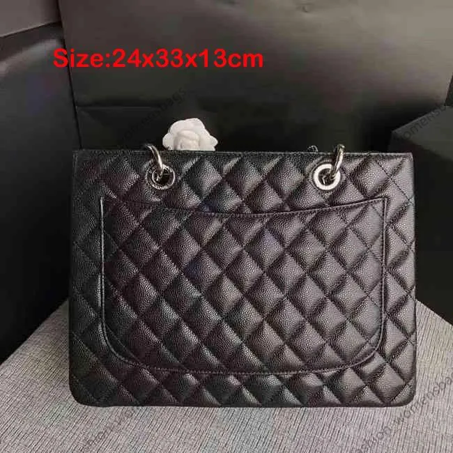 5A Top Quality Bag Designer för Woman Purses Luxury Handbag Caviar Real Leather Sheepskin Shoulder Bag Classic Flap Chain Shopping Computer Crossbody Purse