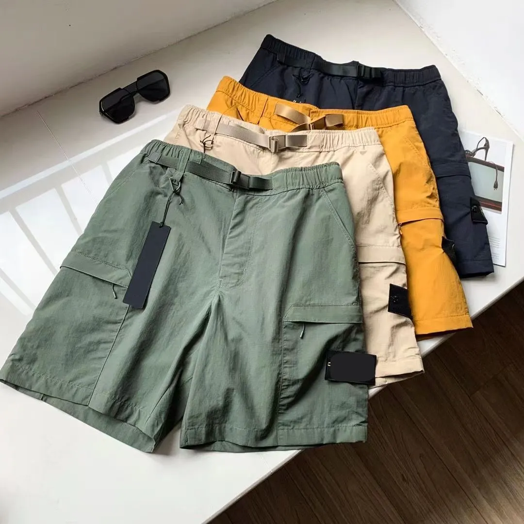 mens designer pedras shorts unissex mulheres algodão esportes moda estilo de rua maré na altura do joelho shorts grandes bolsos trabalho calças de cinco peças calças de moletom de verão calças de carga