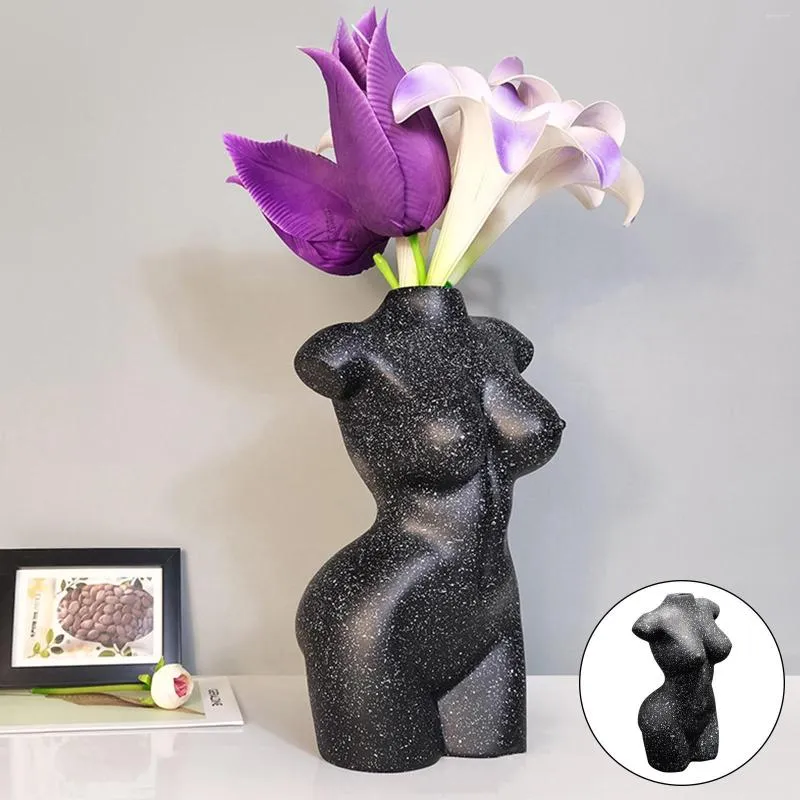 Vasen Harz weiblicher Körper Vase Pflanzen Topf Frauen Statuen Desktop Ornament Dekor
