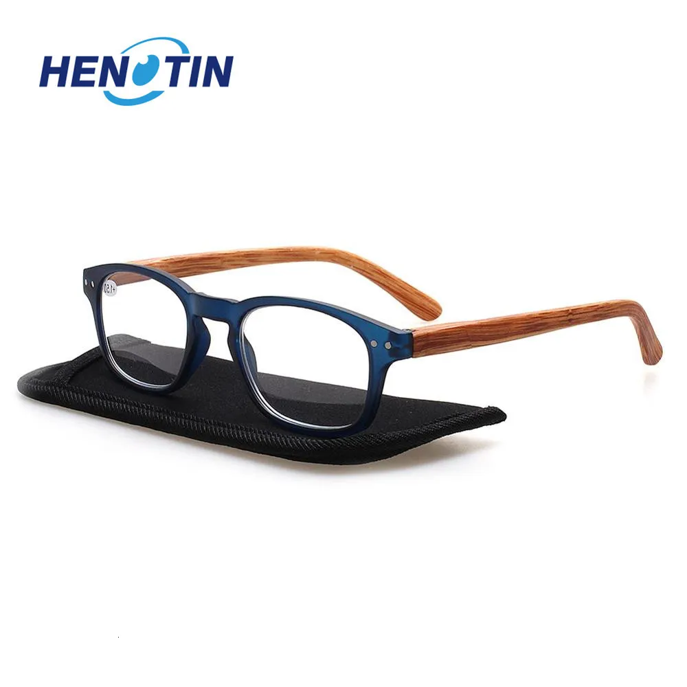 Niebieskie okulary blokujące lekkie okulary czytanie okularów mężczyzn i kobiety okulary drewniany wzór mężczyzn szklany drewno recepta diopter