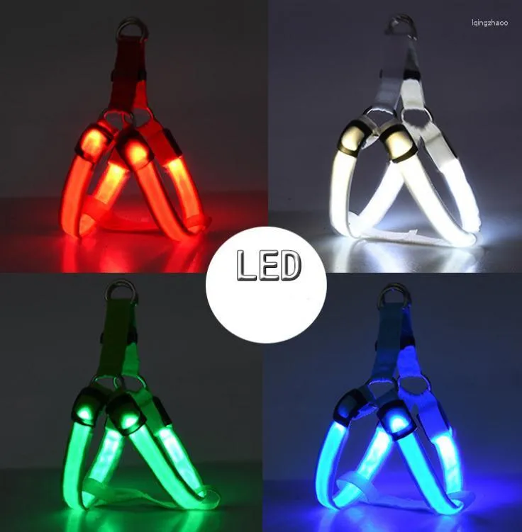 Collari per cani 7 colori Pettorina di sicurezza per animali domestici LED Lampeggiante Guinzaglio Corda Cintura Collare Gilet Forniture SN3507