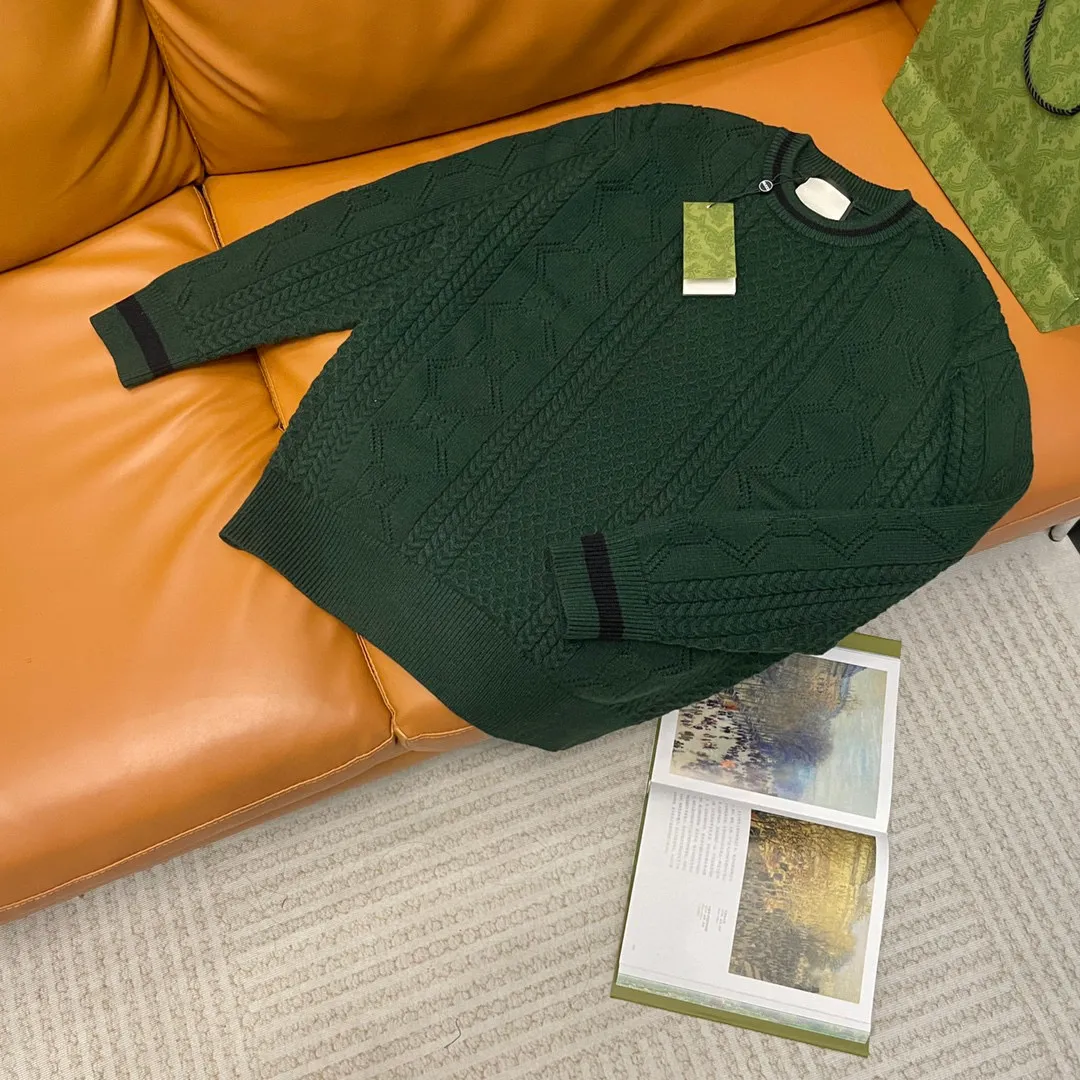 Mens Plus Size Hoodies Sweatshirts letter knitted sweater in autumn / winter 2022acquard knitting machine e Custom jnlarged detail crew neck cotton 4wf