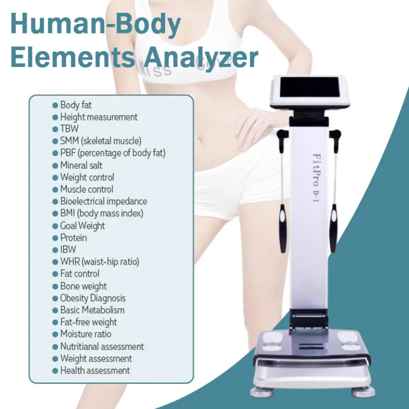 Máquina de emagrecimento venda de fábrica estética teste de gordura elementos corporais análise manual balanças de beleza cuidados de beleza peso reduzir composição analyz322