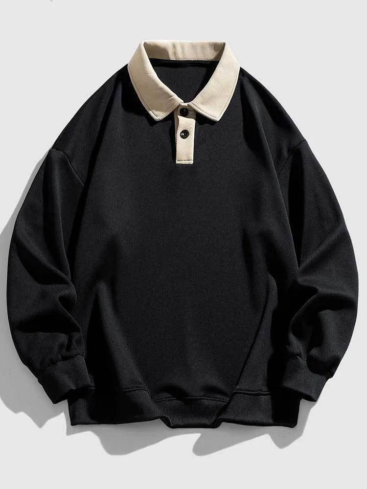 Mens Hoodies Sweatshirts Hoodie For Men Polo Collar Sweatshirt Colorblock Streetwear Pullover Unisex Fall Winter Jumper Old Money Aesthetic Sweats 230901 From 11 19 DHgate