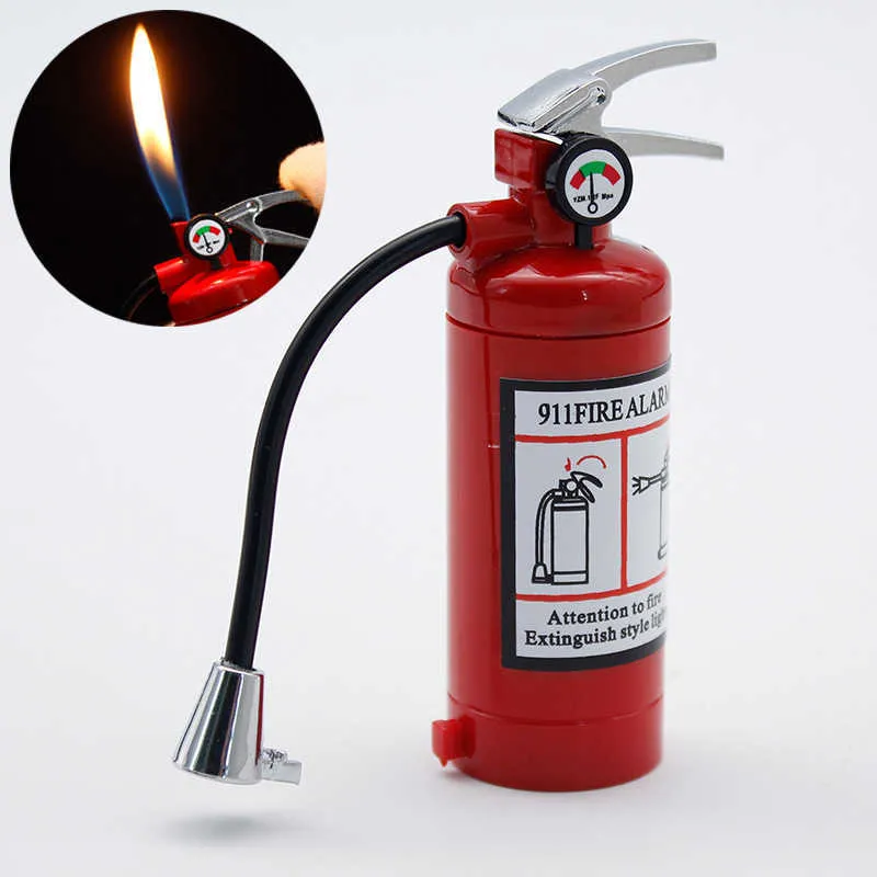 Windproof Metal Fire Extinguisher Cigarette Lighter with Butane Gas Fuel  for Household Use 45g from Dhgate Lighters