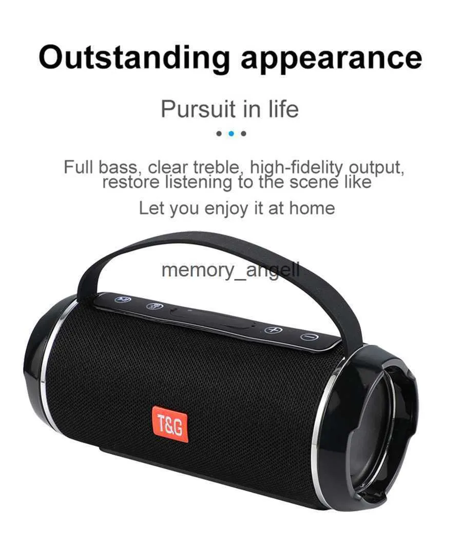 Przenośne głośniki TG116C Bezprzewodowe potężne głośnik Bluetooth Box Outdoor Głośniki subwoofer muzyka BOOMBOX 3D STEREO Radio HKD230905