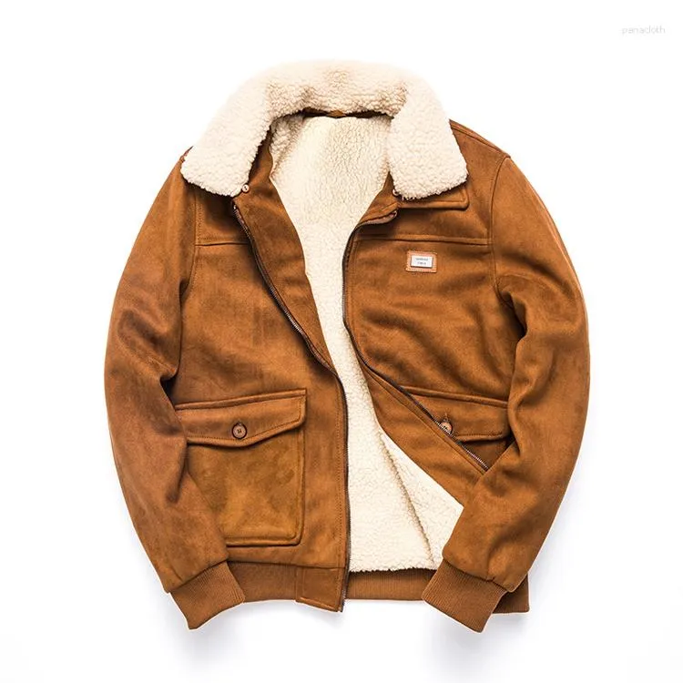 Jaquetas masculinas inverno bombardeiro ar homens jaqueta lã grossa quente gota navio desconto casacos masculino gola de pele exército tático top parkas