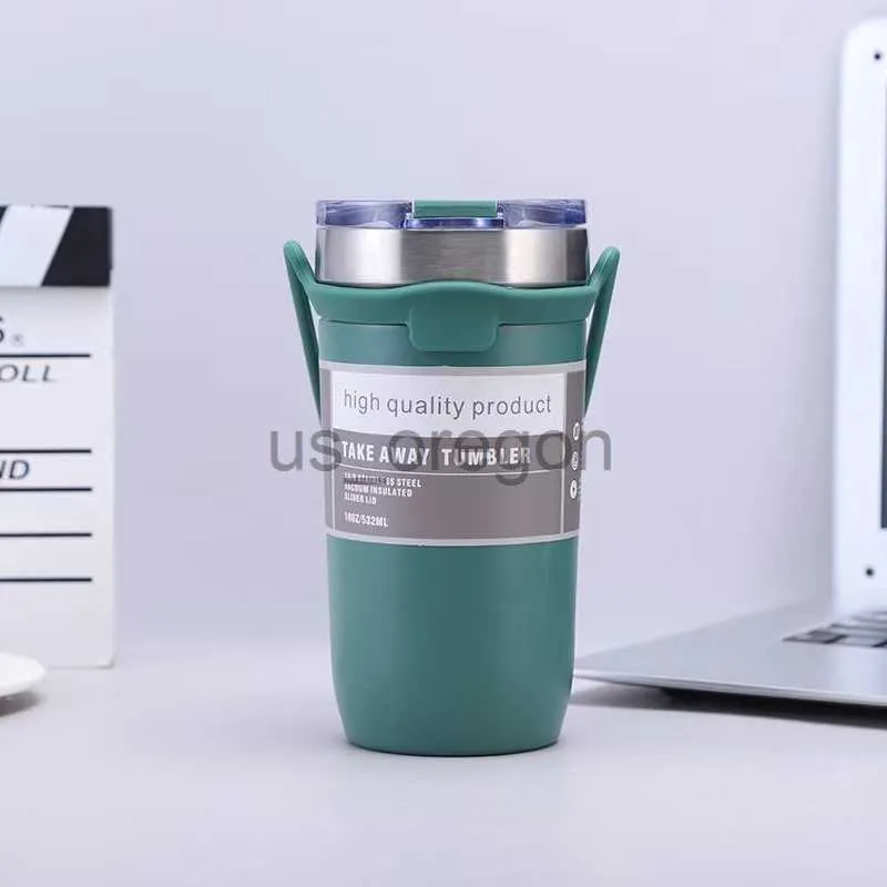 Thermoses Coffee Mug Beer Water Bottle Cup Thermal rostfritt stål Tumbler Isolerad isoterm kallt rese Gourd Dricker Thermos Tumbler X0904