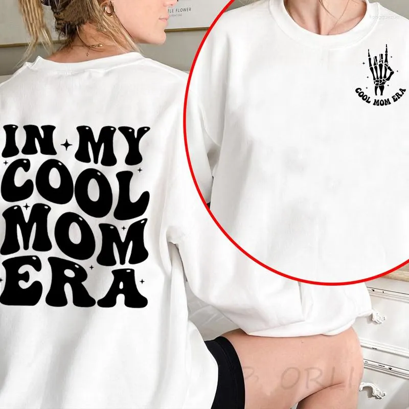 Sweats à capuche pour femmes In My Cool Mom Era Sweatshirts Mama Pull à capuche Crewneck Sweatshirt Coton Mode Sweat à capuche Femme Vêtements Fête des Mères