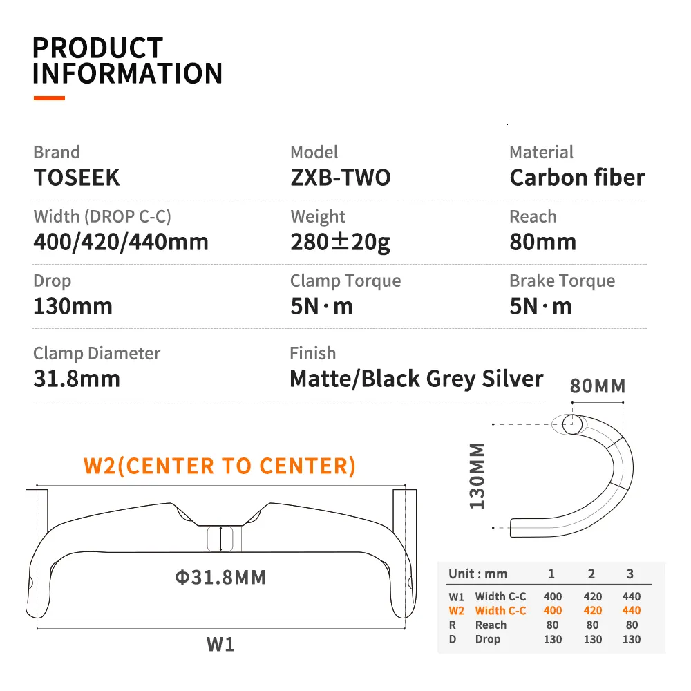 DHgate.com:Toseek ZXB-TWO Carbon Road Bike Handlebar