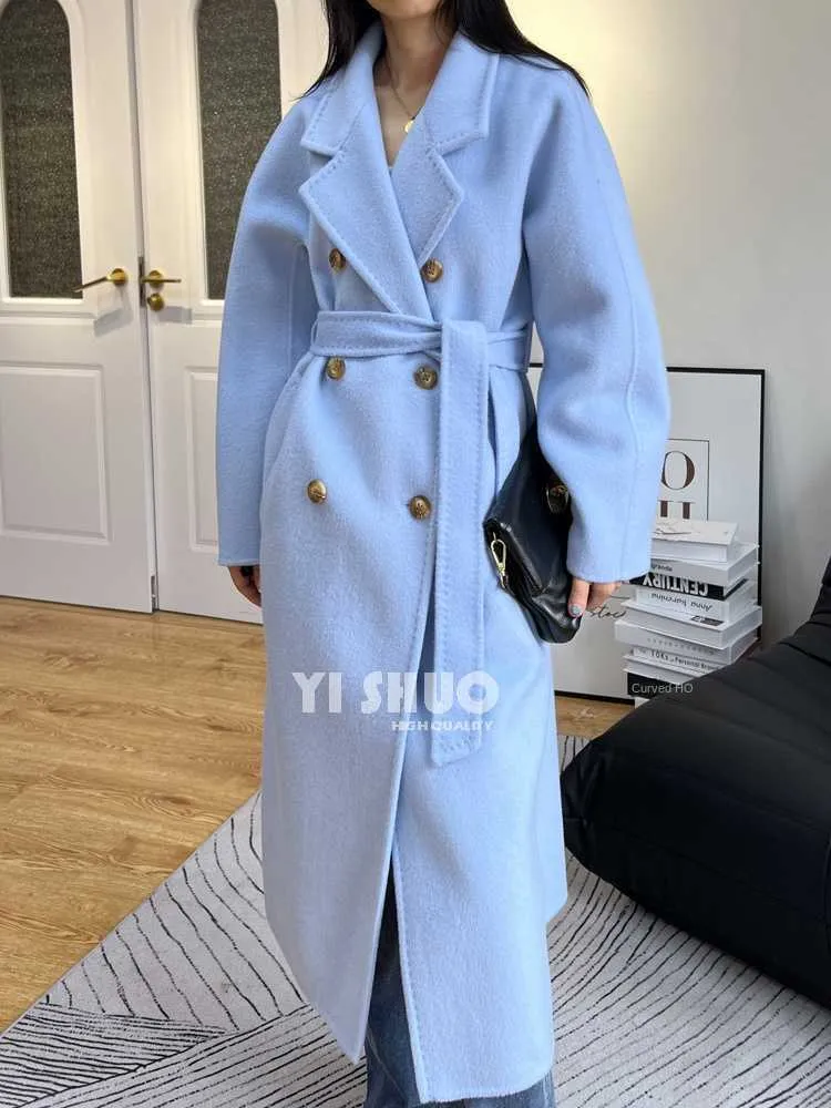 Manteau bleu ciel laine new arrivals