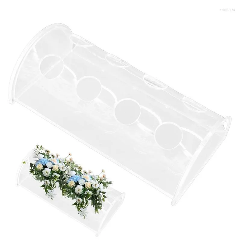 Vases Vase à fleurs en acrylique transparent, centres de table rectangulaires, décoratifs, Design moderne, boîte légère