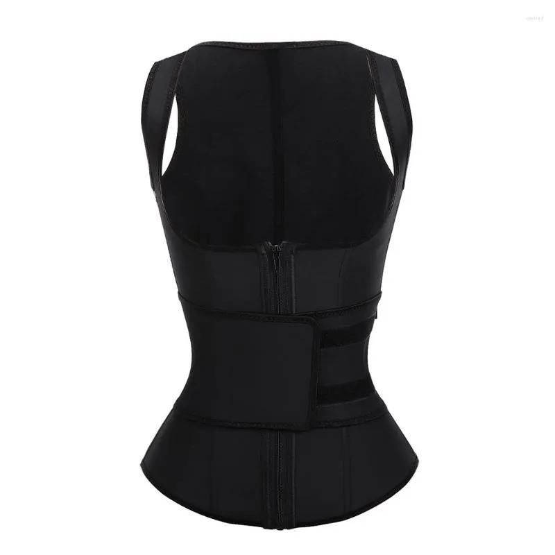 Kvinnors shapers plus size latex midje tränare väst korsett hög komprimering kvinnor blixtlås body shaper underbust cincher bälte shapewear