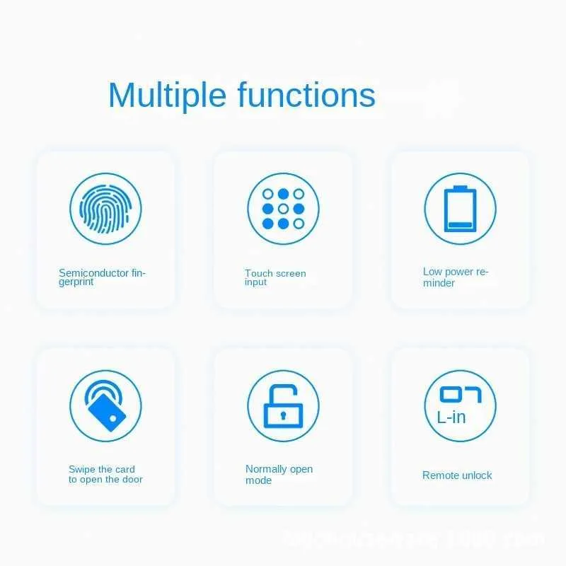 Deursloten Tuya Wifi Elektronisch slim deurslot met biometrische vingerafdruk / Smart Card / Wachtwoord / Sleutel ontgrendelen / USB Noodopladen HKD230903