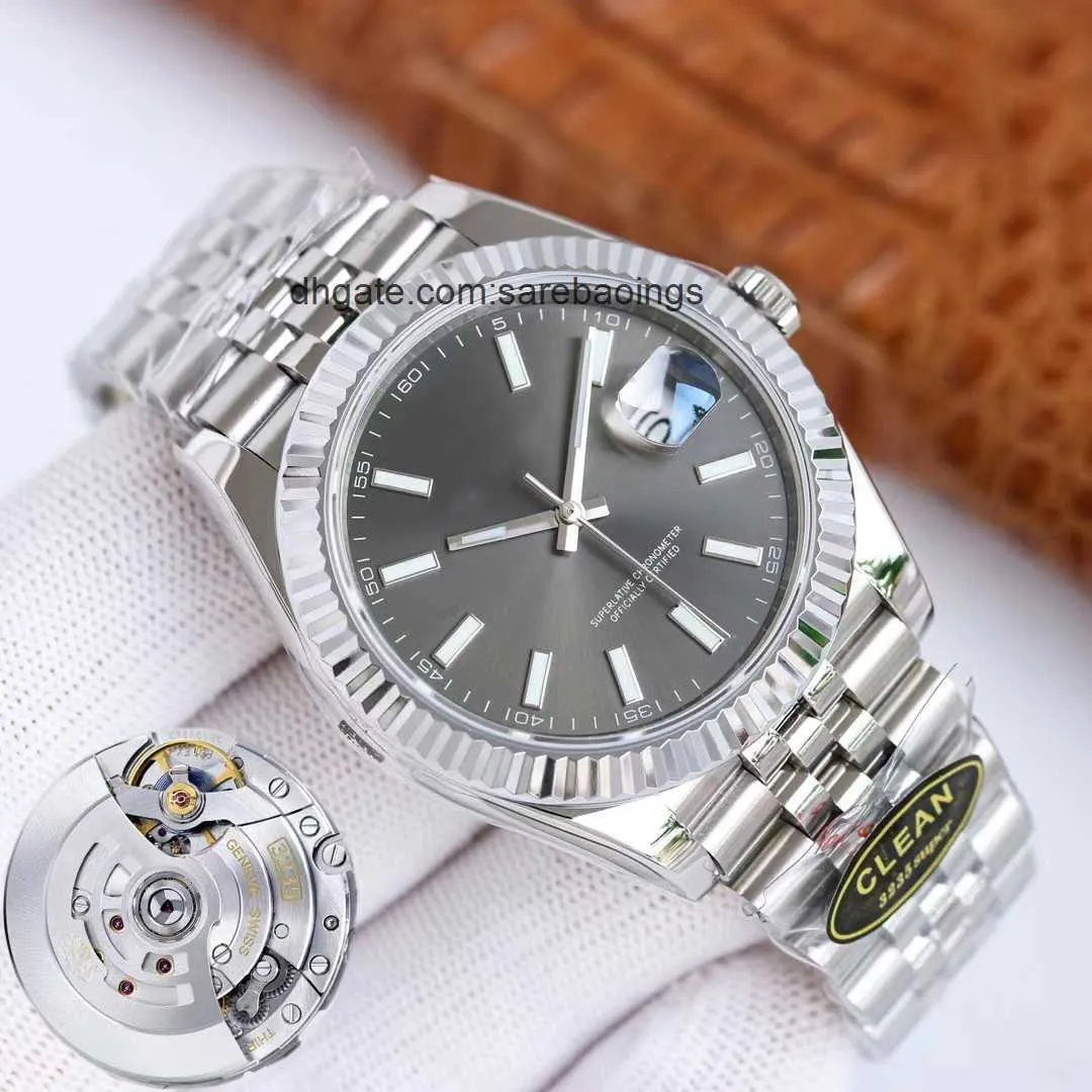 11 Color Clean Factory Mens Luxury Watches ETA3235 V11 Automatisk blå Dial Roman Siffer 126334 SAPPHIRE DATEJUST VATTENSKAPT WATCH 904L ORIGINAL CLASP FE5E