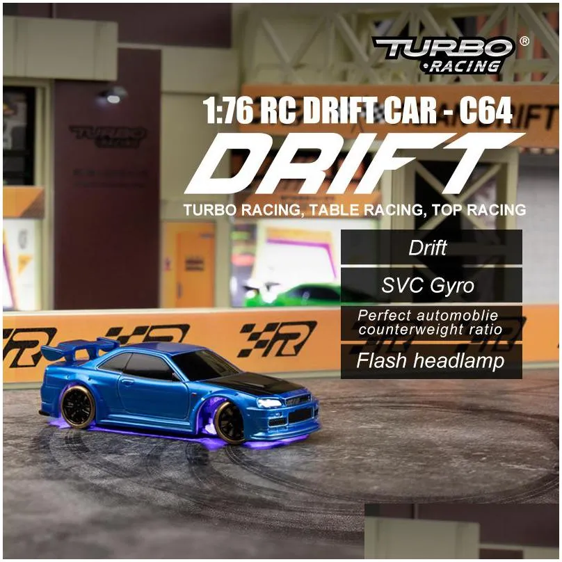 electricrc car turbo racing 1 76 c74 c73 c72 c64 drift rc with gyro radio full proportional remote control toys rtr kit for kids and adults