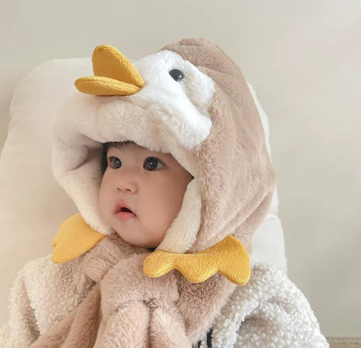 M642 New Winter Baby Children Children onesie Scarf 모자 봉제 thciken 귀 보호용 소년 소녀 만화 따뜻한 모자