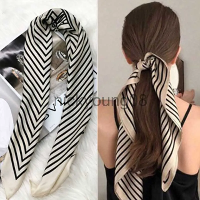 Hängande halsdukar het försäljning 2023 kvinnlig siden halsduk fyrkantig hår halsdukar foulard huvud märke sjalar och wraps halschief bandana 70*70 cm hijab x0904