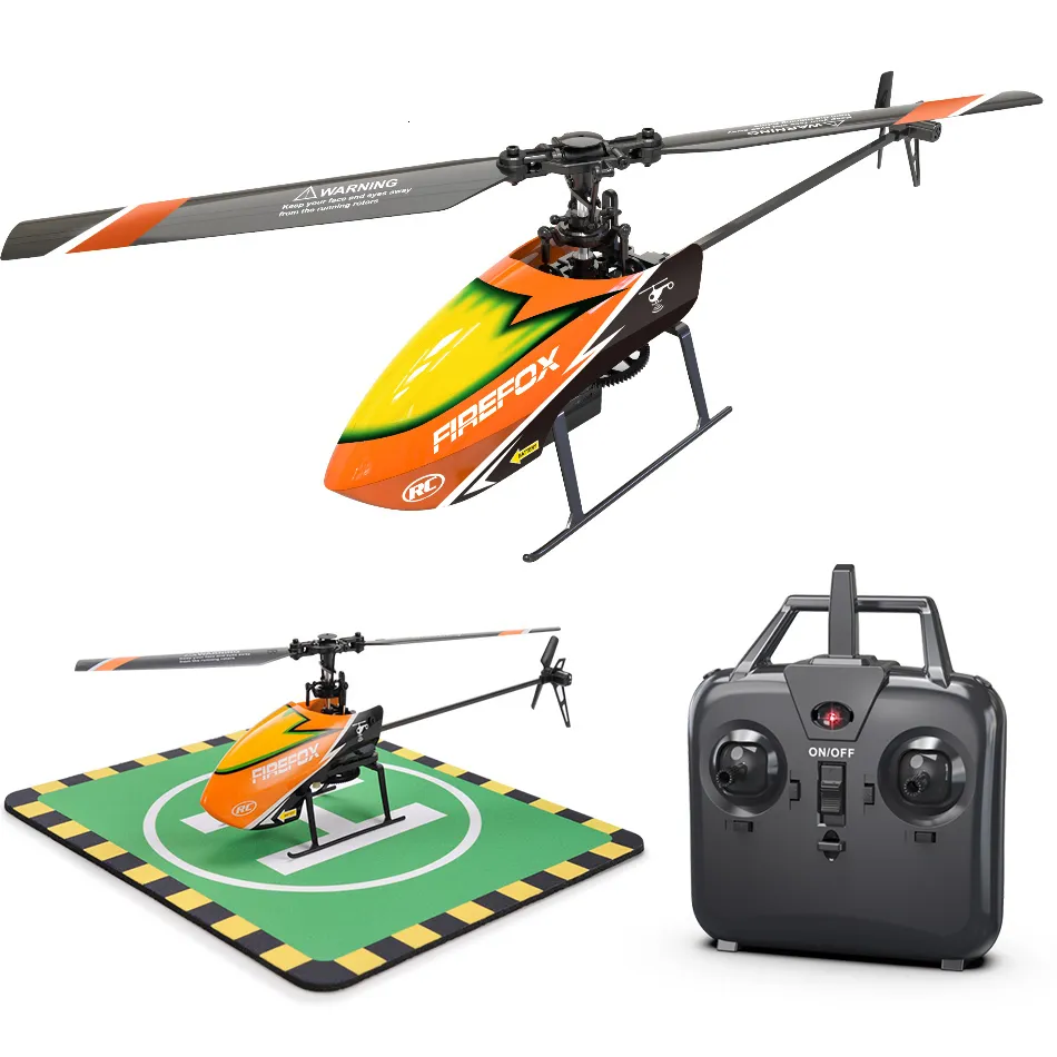 Aeronave ElectricRC Iniciante RTF Helicóptero RC Estável Automático 24G Hélice Única de 4 Canais Sem Aileron E129 C129 Tempo de Vôo Longo Durável 230901