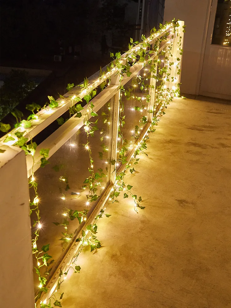 Outros suprimentos de festa de evento Luzes de corda LED 2M 20LED 5M 50LED Maple Leaf Garland Fada de Natal para casa quarto parede pátio decoração 230901