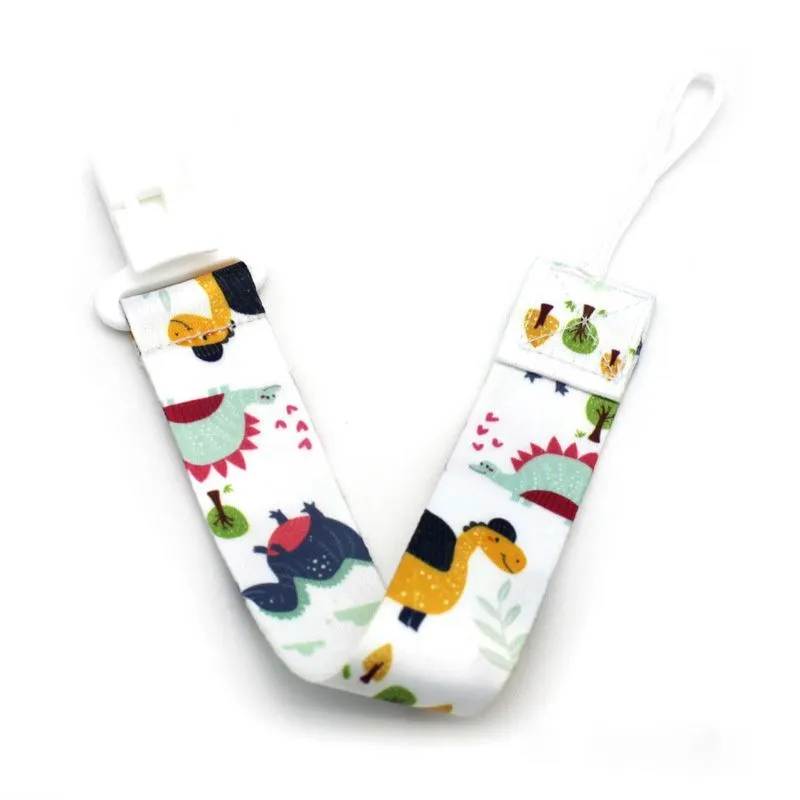 Sublimation Baby Pacifier Clips with Metal Clip Blank White Dummy Holder for Boys and Girls Fits Most Soothers and Baby Teething Toys