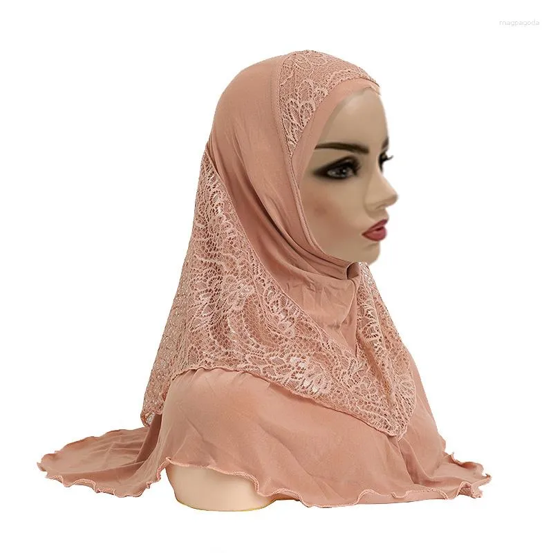 Etnische kleding H126 Effen groot formaat moslim hijab met kindeel Topkwaliteit Amira trek islamitische sjaal verkoop hoofddoek Ramadan bid hoeden