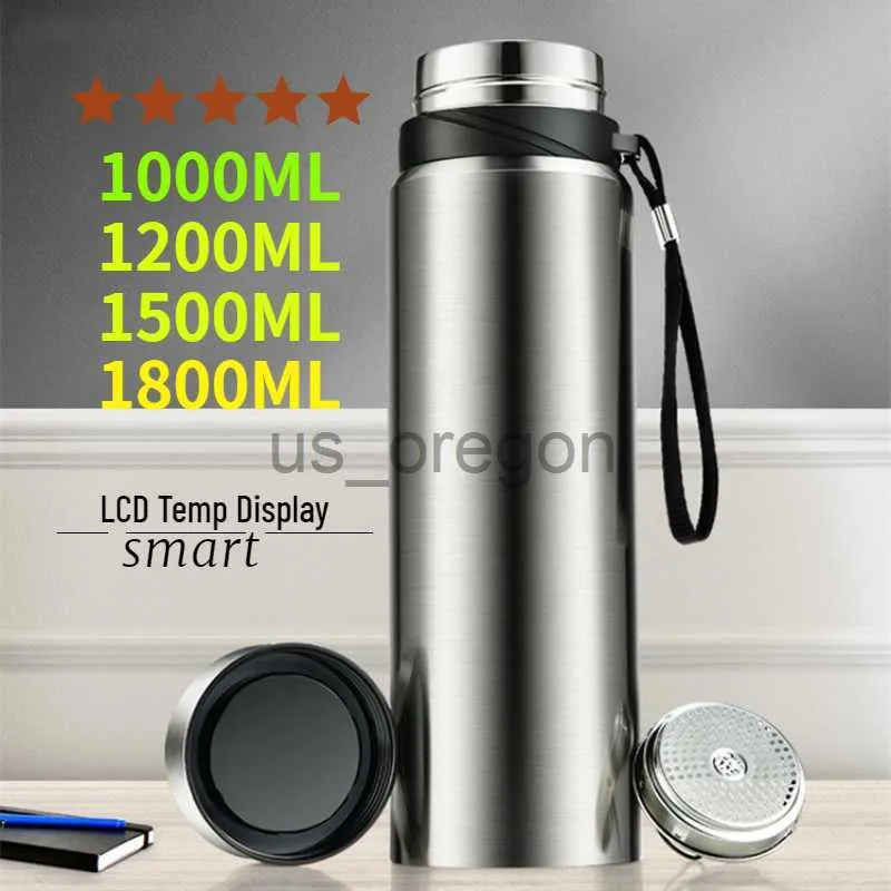 Large Capacity Thermos Flask Stainless Steel Vacuum Insulated  Water Bottle, Double Wall Thermo Pot for Hot Cold Drinks