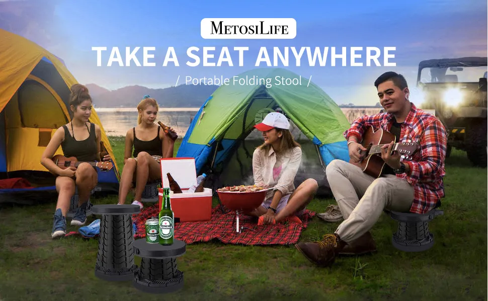 Peddlestool Designs Upgraded Portable Retractable Folding pedal stool for Outdoor Camping ...