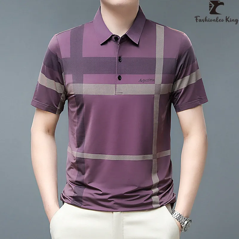 Polo da uomo Moda Polo da uomo Casual Stripe T Camicie da uomo sottili e larghe Tee Top 230901