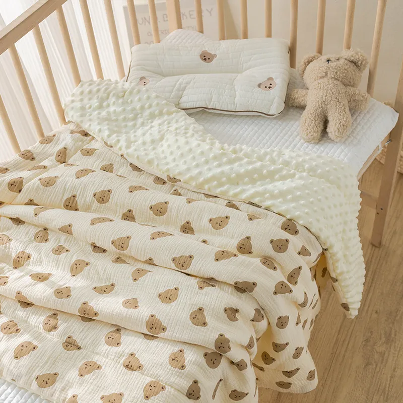 Soft Cotton Baby Quilt Spring Summer Muslin Organic Cotton Comforter For Kindergarten Childrens Bedding And Doudou Blanket 230901 From Bao07 21.1 DHgate.Com