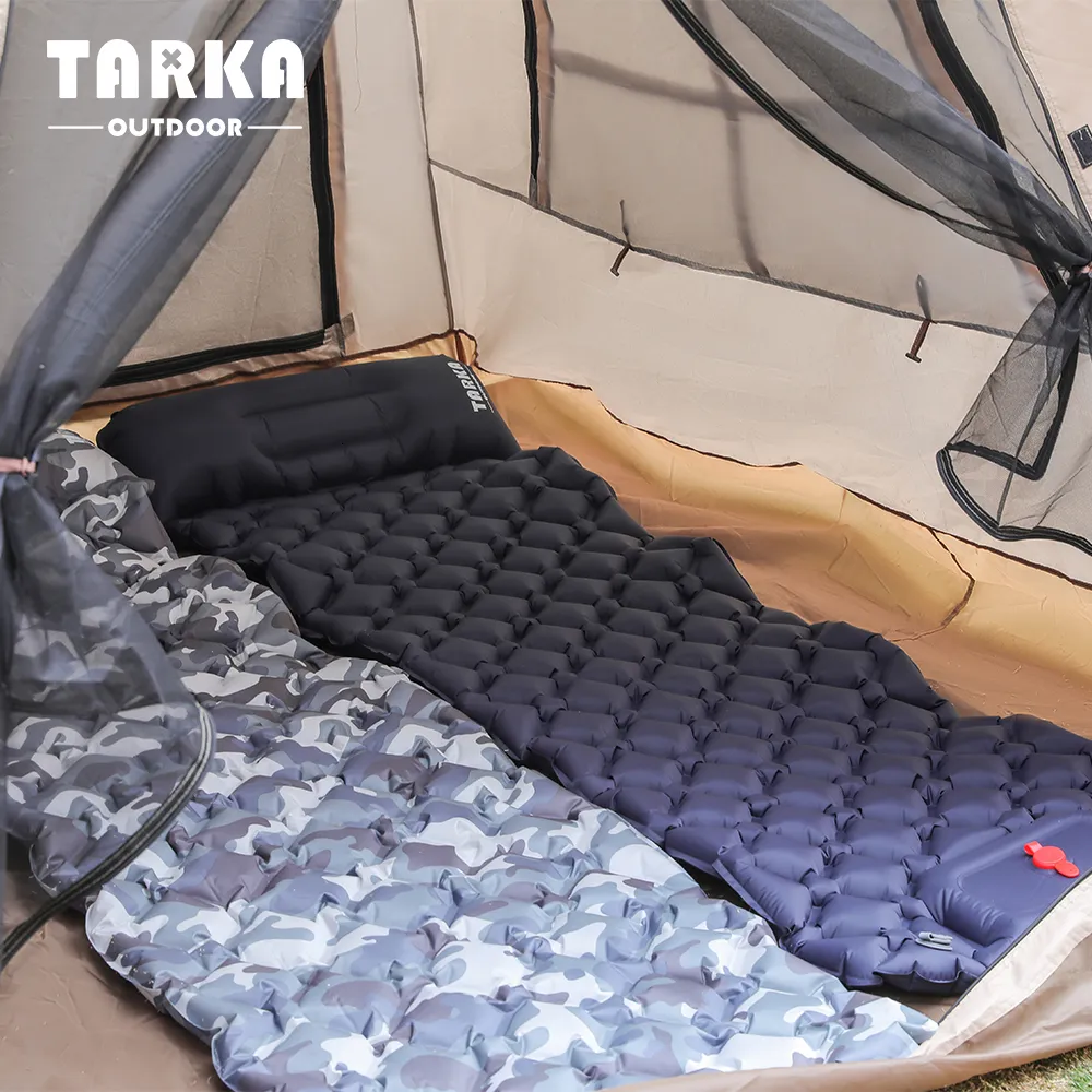 Outdoor Pads TARKA Outdoor Sleeping Pad Built-in Inflator Pump Travel ...