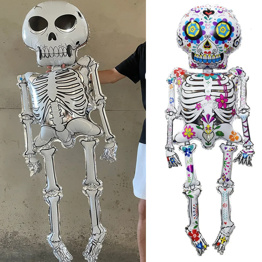 Altri articoli per feste per eventi Balon raksasa kerangka tiup terbuat dari Aluminium Foil per memompa pesta Halloween Hari Meksiko decorasi mati 230904