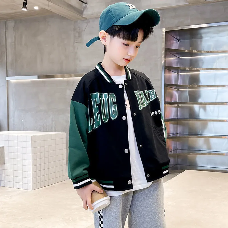 【特別セール品】 Baseball Print Letter Boys Jacket Sports Spring/Autumn 414Y, Boys