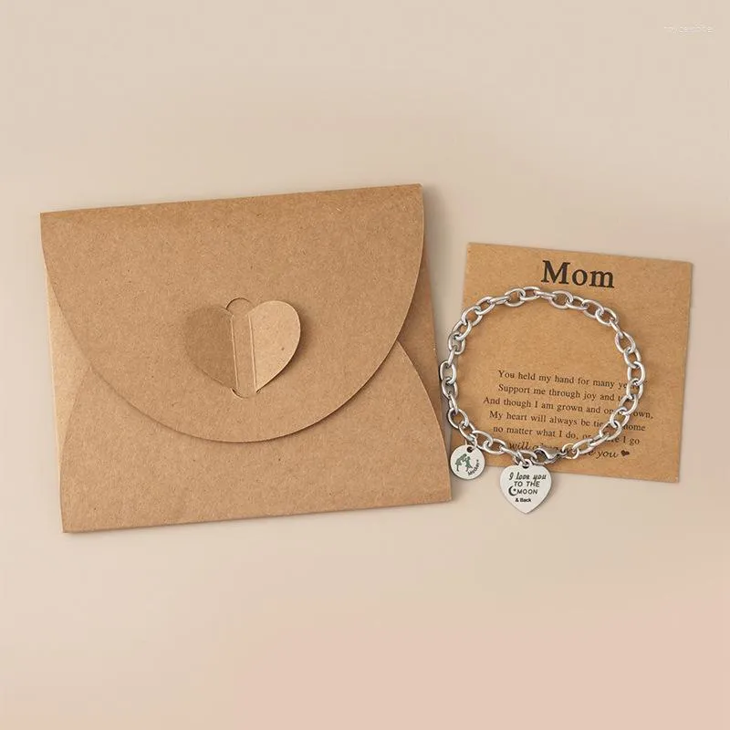 Bracelets de charme Creative Love Chaîne en acier inoxydable Bracelet de fête des mères Cadeau Spot Bijoux en gros