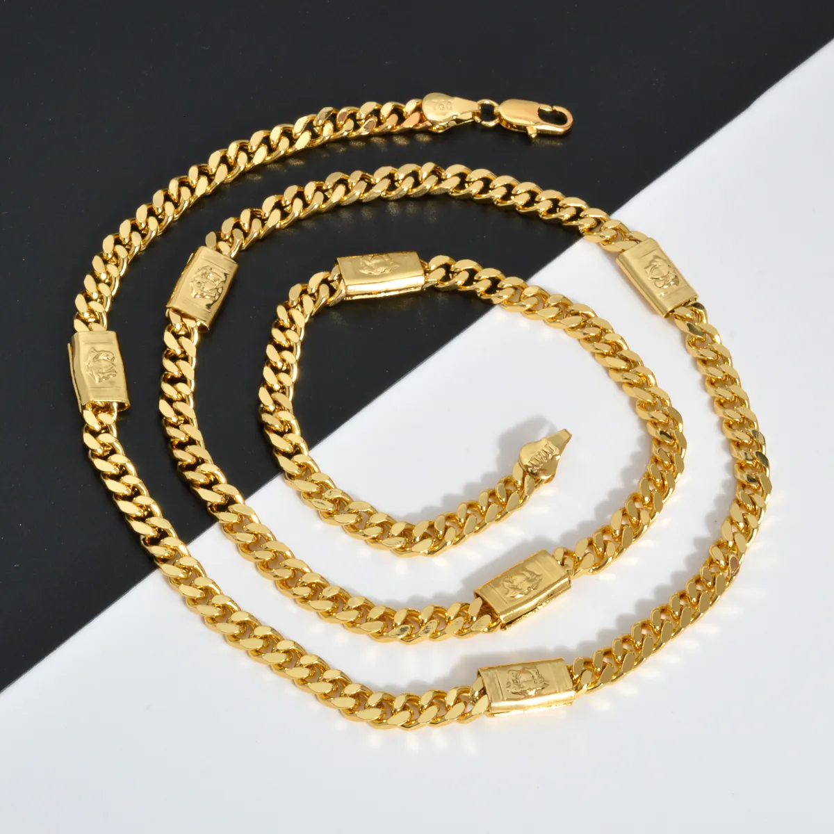 Collane con ciondolo ZEADear perhiasan 18K berlapis emas 45-60cm Dubai rantai kalung untuk pria wanita Hiphop Punk leher rantai Aksesori Hadiah Pesta 230904