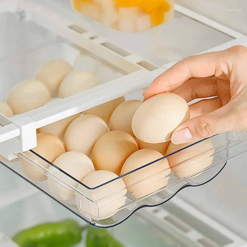 Storage Bottles Refrigerator Egg Drawer Type Box Kitchen Tools Fruit Food Organizer Fridge Shelf Clear Plastic Container