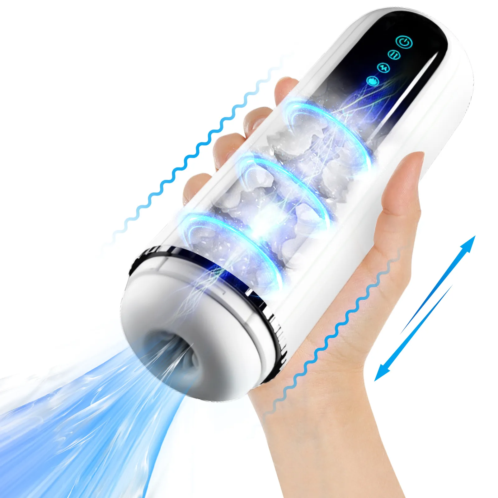 big black vibrating dildo Male Masturbaters Automatic HandsFree Rotating Cup Thrusting Stroker Men  Sex Toy main image 1
