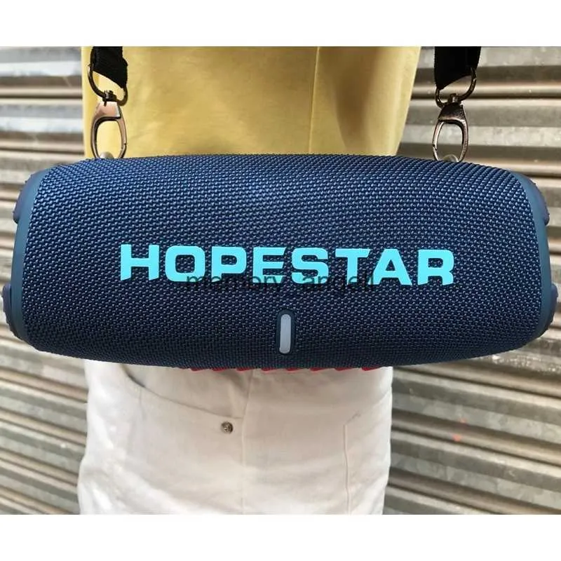 휴대용 스피커 Caixa de Som Hopestar H50 휴대용 무선 스피커 고전력 음악 상자 야외 서브 우퍼 TWS 강력한 파티 FM 라디오 보조 HKD230904