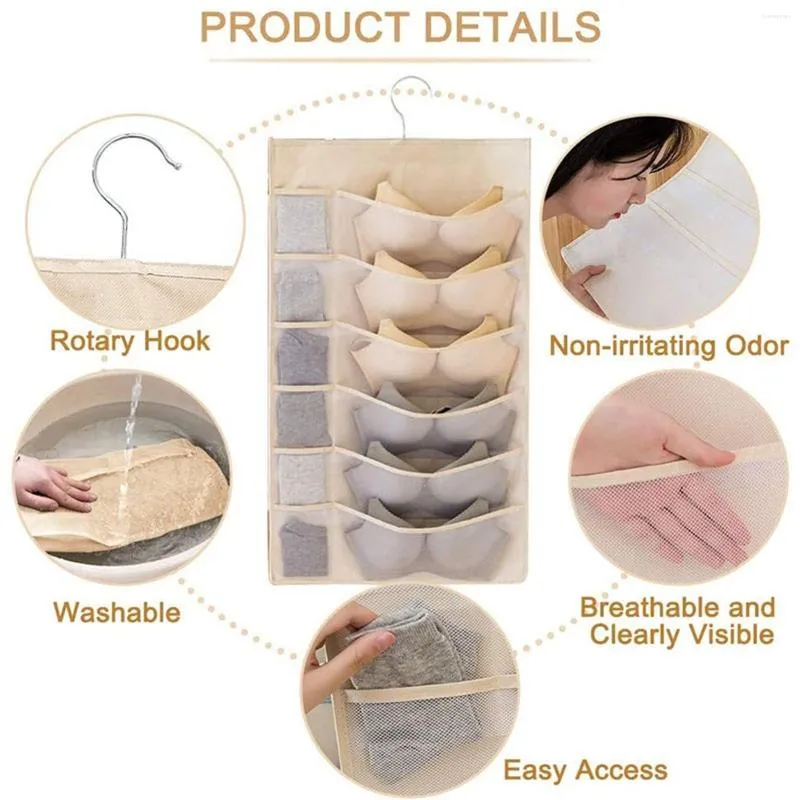 Foldable 30 Pocket Storage Box With Hanging Space Saver For Towel Socks,  Underwear, Bras, And Ties Ideal Home Organizer And Clothes Space Saving  Solution From Toubanmian, $10.79