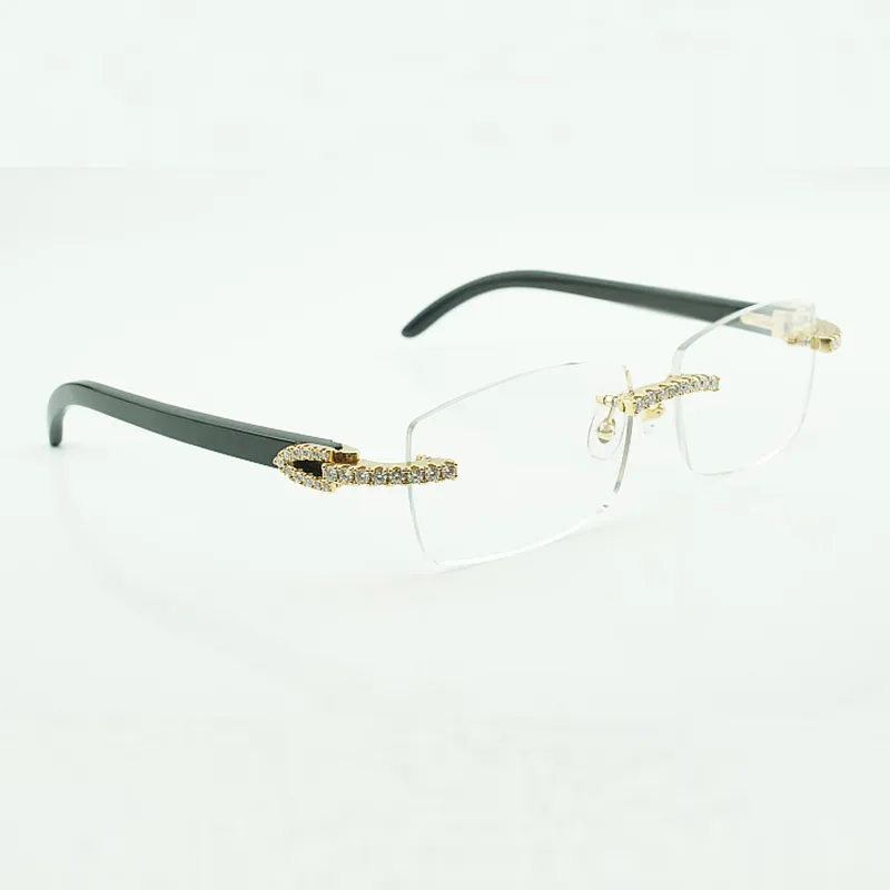 Moissanite diamant luxe mode buffs lunettes 3524015 naturel noir buffle clair lunettes lentilles livraison gratuite