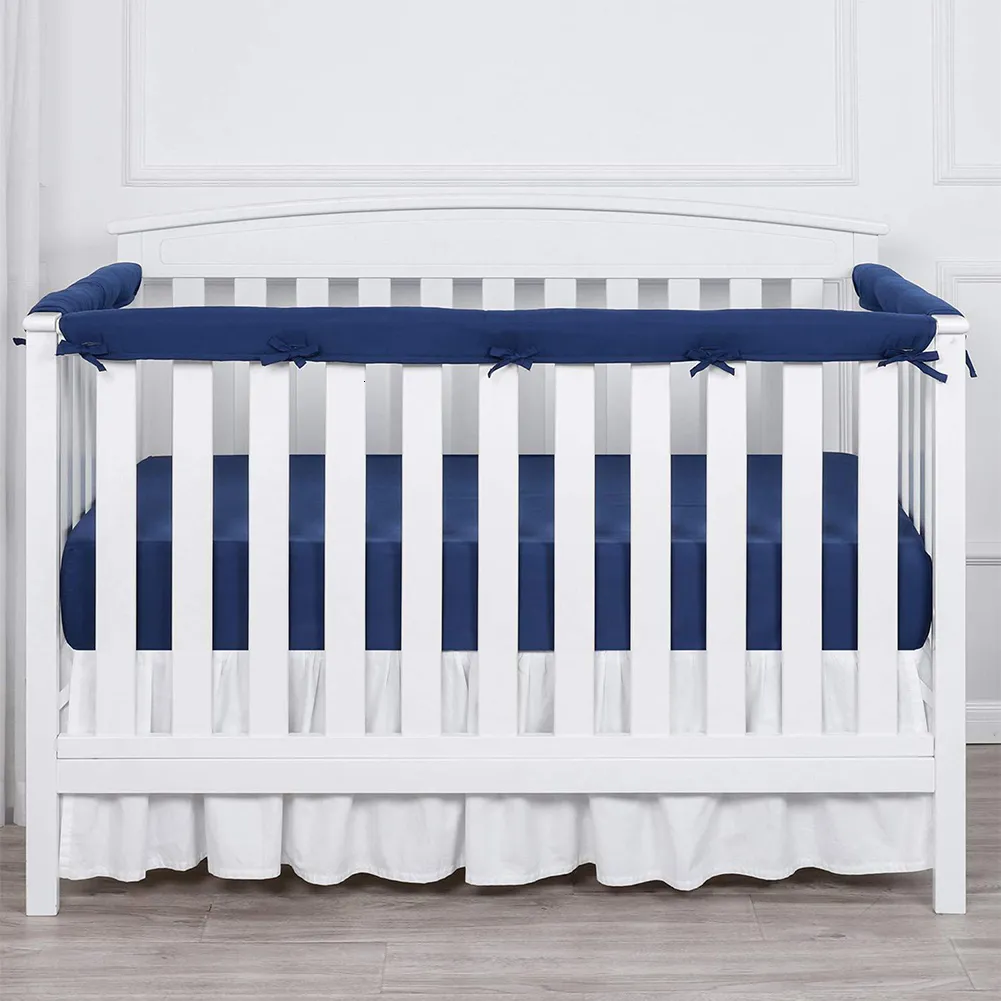 Bedding Sets 1 Pair Baby Bed Bumper Strip 3pcs Breathable Baby Crib Bed Guardrails' Protector Cot Bumper Bar For born Toddler Safety 230901