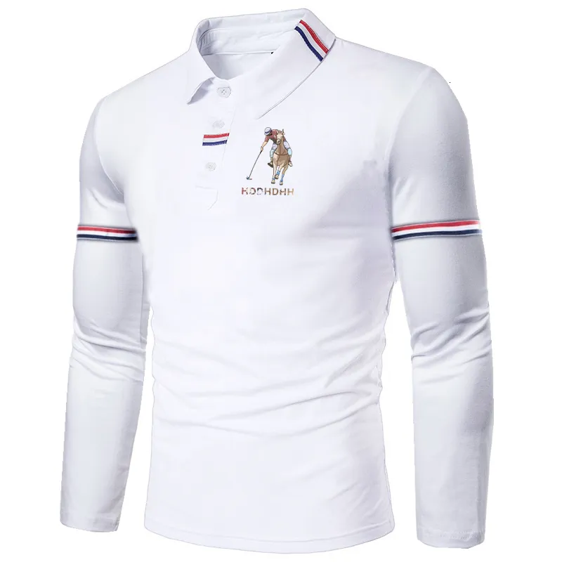 Polos Para Hombres HDDHDHH Polo Con Estampado De Manga Larga Camisa De Primavera Ropa De Trabajo De Negocios Camiseta Con Solapa 230901 973 DHgate