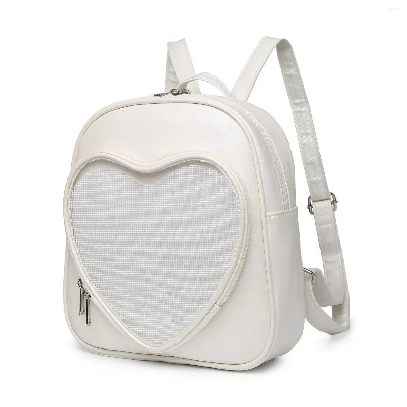 Mochilas Escolares Moda Japonesa Pu Cuero Mujeres Mochila Simple