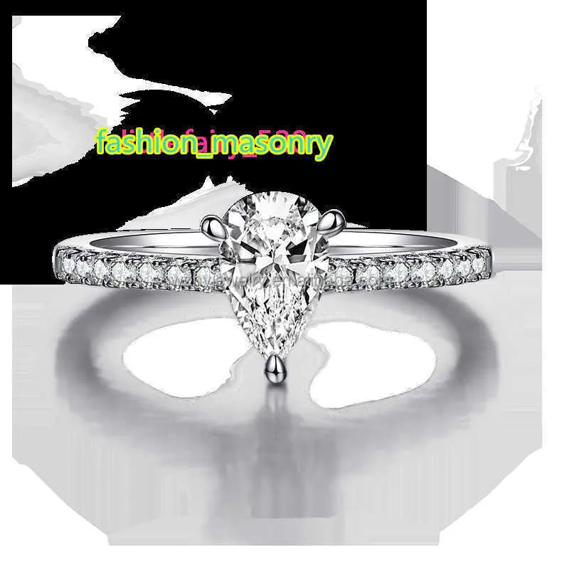 Bandringar Hot Sale S925 Moissanite Rings Pear Cut Moissanite Women Ring