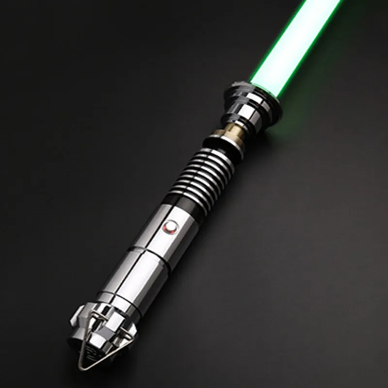 LED Light Sticks RGB Metal Lightsaber Dueling Smooth Swing Laser Sword Saber De Luz 12 Color Changing 16 Sounds FOC Rave Arma Flashing Toy 230901