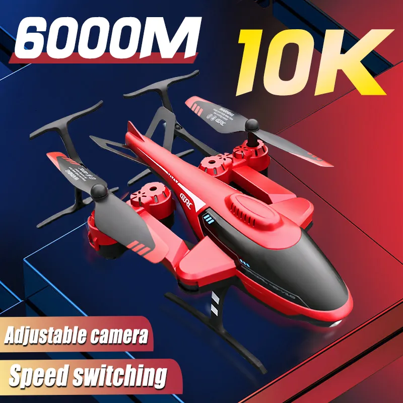 ElectricRC Aircraft V10 RC Mini Drone 10k Professional HD Camera WIFI Fpv Remote Control Helicopter 6000M Quadcopter Toys 230901