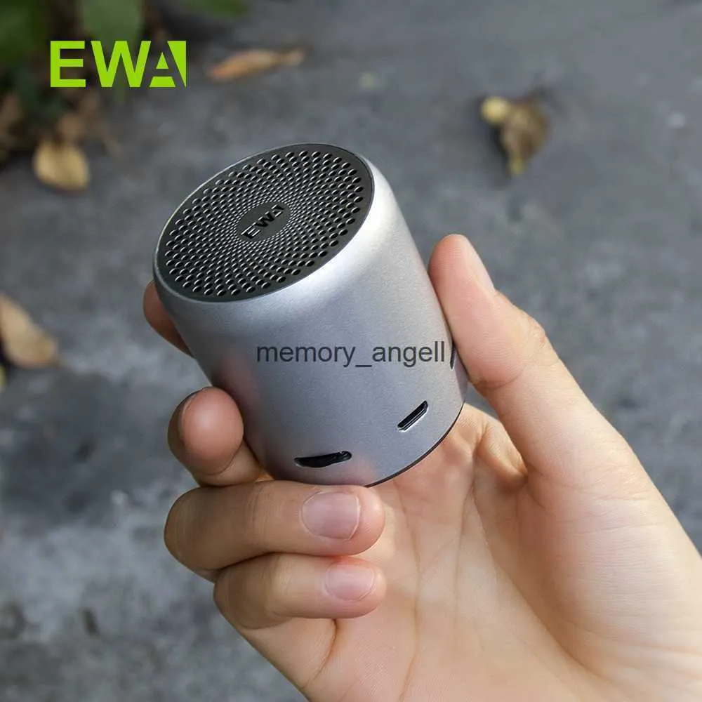 Portable Speakers EWA Mini Bluetooth Speaker True Wireless Stereo TWS Enhance Bass Radiator Bluetooth 5.0 A107 Metal Covering Portable Speakers HKD230904