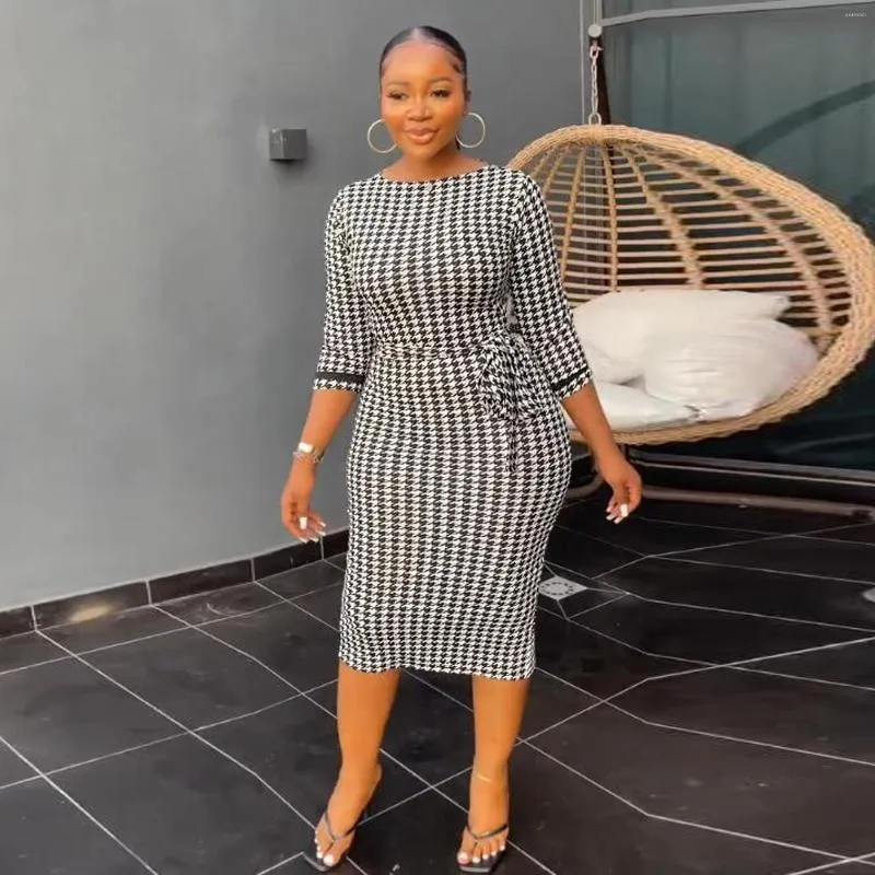 Tight gingham shop dress